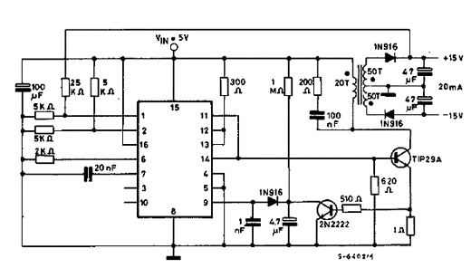 Figura 4 - Conversor Fly-Back com o controlador PWM com o circuito integrado SG3524 