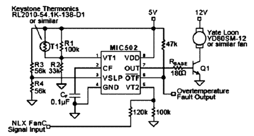 Figura 4 - Circuito para alimentação de 5 V com ventoinha de 12 V Figura 4 - Circuito para alimentação de 5 V com ventoinha de 12 V