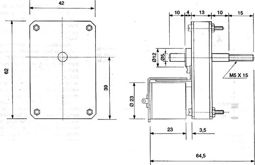 Caixa de redução com engrenagens metálicas e motor DC. Caixa de redução com engrenagens metálicas e motor DC.