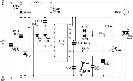 Controle de Triac - 50 mA. 