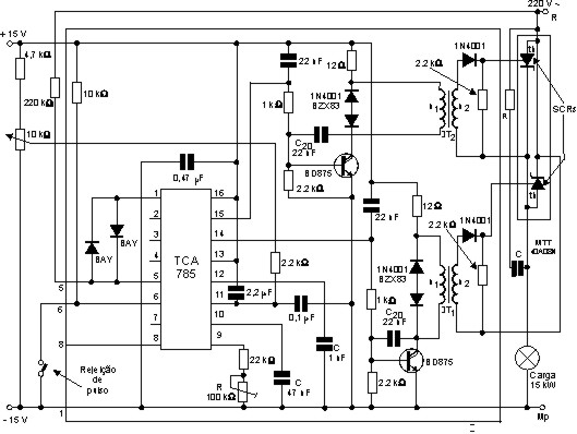 Controle de onda completa com SCR. Controle de onda completa com SCR.
