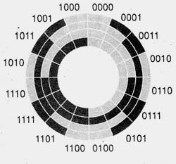 Disco programado em código Gray. Disco programado em código Gray.