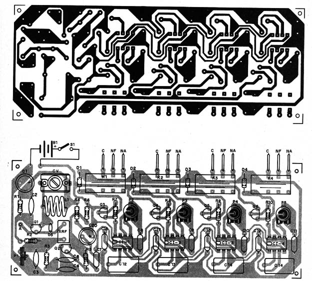 Figura 7 - Placa de circuito impresso para o receptor
Figura 7 - Placa de circuito impresso para o receptor