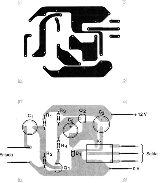 Figura 4 – Placa de circuito impresso para a montagem
Figura 4 – Placa de circuito impresso para a montagem