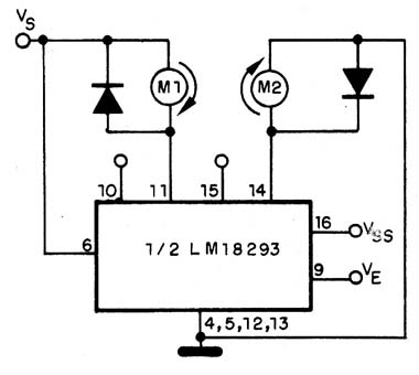 Figura 7 = Controle DC para dois motores
Figura 7 = Controle DC para dois motores