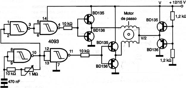 Fazendo um motor de passo girar.
Fazendo um motor de passo girar.