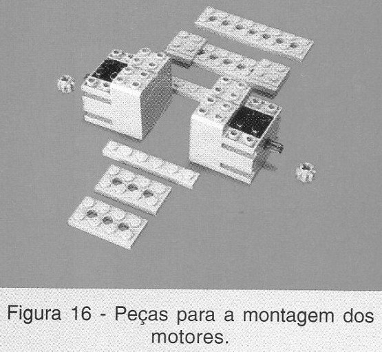 Peças para a montagem dos motores
