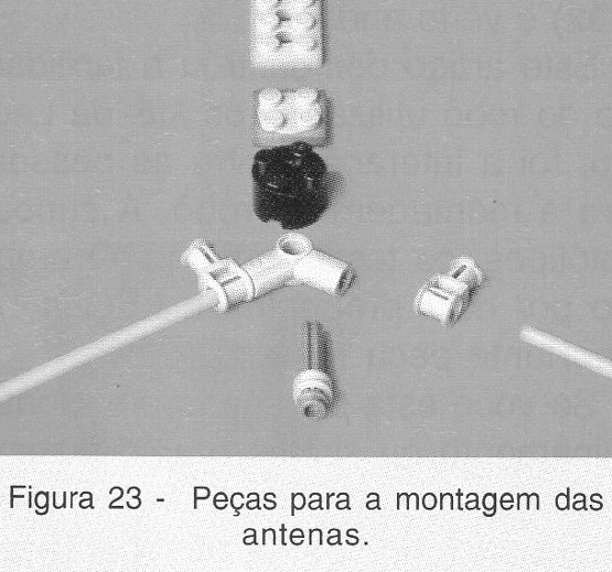 Peças para a montagem das antenas.
Peças para a montagem das antenas.