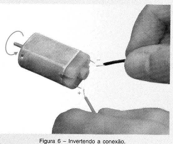 Invertendo a conexão.
Invertendo a conexão.
