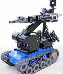 O EOD-Robots carrega, além da garra, um grande arsenal de armas O EOD-Robots carrega, além da garra, um grande arsenal de armas