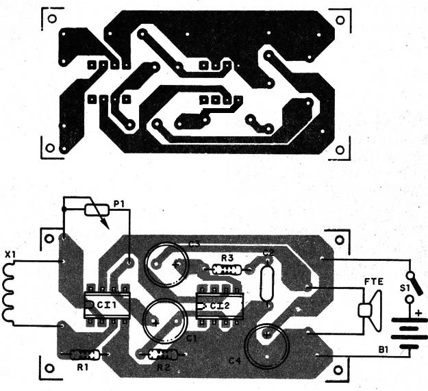 Figura 2 – Placa de circuito impresso para a montagem
Figura 2 – Placa de circuito impresso para a montagem
