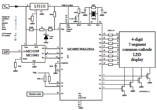 Diagrama completo do Nodo de Temperatura LIN Diagrama completo do Nodo de Temperatura LIN