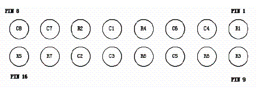 Pinos da matriz de LEDs. Pinos da matriz de LEDs.