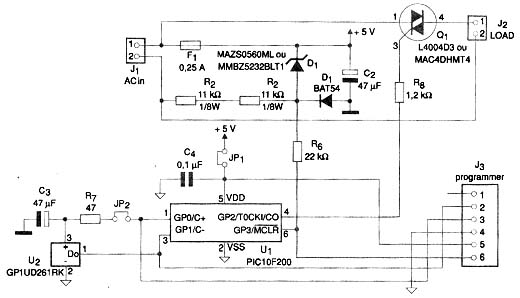 Esquema elétrico do Dimmer. 