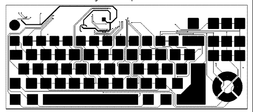 Placa de circuito impresso do teclado Placa de circuito impresso do teclado