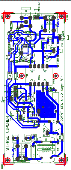 Placa de circuito impresso para o controle de brilho de LEDs. Placa de circuito impresso para o controle de brilho de LEDs.