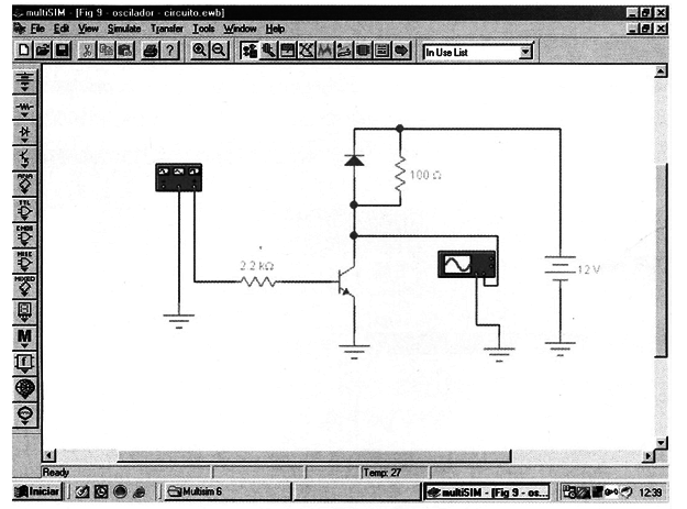 Figura 5 – Simulação no Multisim (versão antiga)
Figura 5 – Simulação no Multisim (versão antiga)