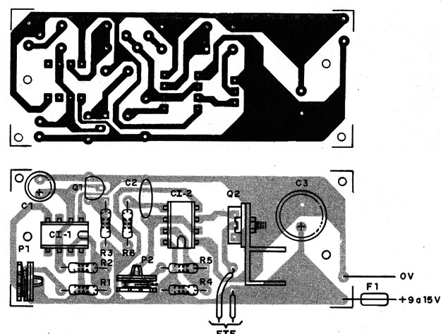 Figura 2 – Placa de circuito impresso para a montagem
Figura 2 – Placa de circuito impresso para a montagem