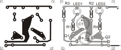 Sugestão de placa de circuito. 