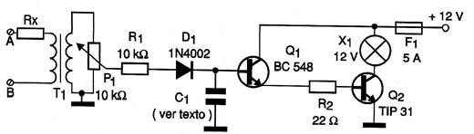 Diagrama da LUZ RÍTMICA de 12 V. Diagrama da LUZ RÍTMICA de 12 V.