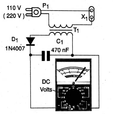 Diagrama do wattímetro. 