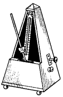 Um metrônomo mecânico 