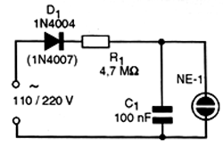 Diagrama do pisca-néon Diagrama do pisca-néon