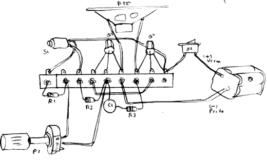 Figura 2 - Montagem em ponte desenhada pelo autor.
Figura 2 - Montagem em ponte desenhada pelo autor.