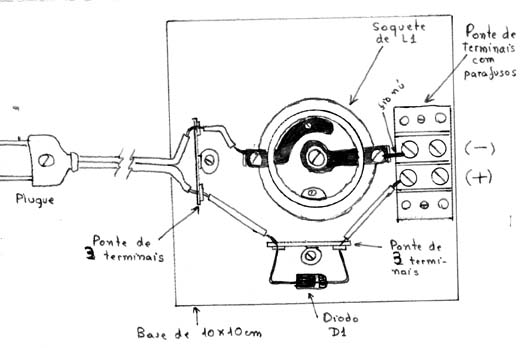 Figura 2 - Montagem desenhada por Newton C. Braga à mão livre.
