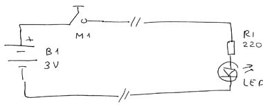 Figura 1 - Diagrama do telégrafo experimental.
Figura 1 - Diagrama do telégrafo experimental.