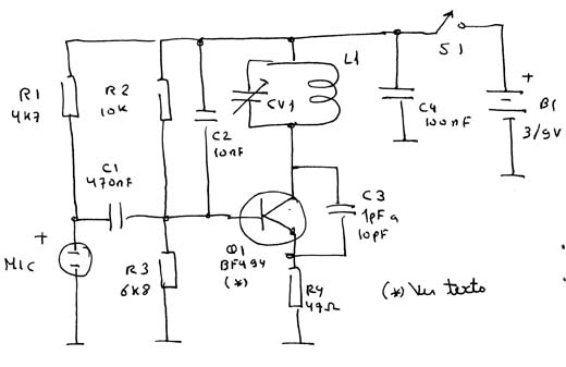 Figura 1 - Diagrama do transmissor de VHF.
Figura 1 - Diagrama do transmissor de VHF.