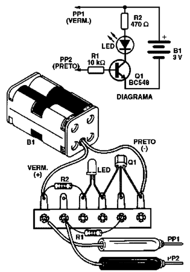 Figura 1 - Diagrama e montagem em ponte
Figura 1 - Diagrama e montagem em ponte