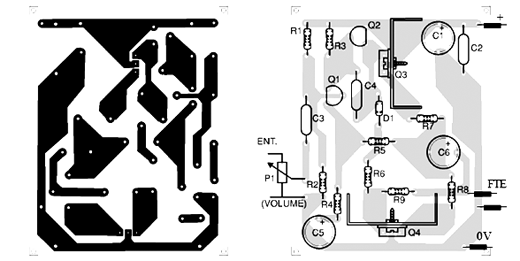 Figura 2 - Placa de circuito impresso para a montagem
Figura 2 - Placa de circuito impresso para a montagem