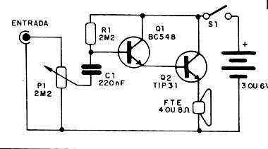 Figura 1- Diagrama do amplificador
Figura 1- Diagrama do amplificador