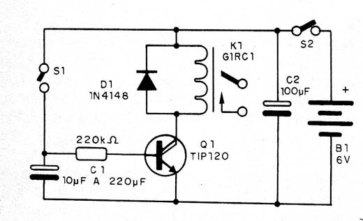 Figura 1 - Diagrama do interruptor com retardo
Figura 1 - Diagrama do interruptor com retardo
