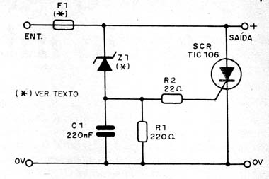 Figura 1 - Diagrama da proteção crowbar
Figura 1 - Diagrama da proteção crowbar