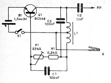 Figura 1 - Diagrama completo do oscilador usado como injetor
Figura 1 - Diagrama completo do oscilador usado como injetor