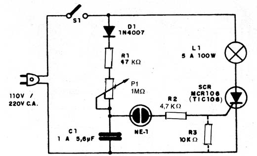 Figura 1 – Diagrama da Luz Estroboscópica
Figura 1 – Diagrama da Luz Estroboscópica