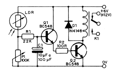    Figura 1 – Diagrama do relé de luz com inércia
