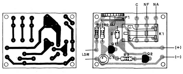Figura 2 – Placa de circuito impresso para a montagem
Figura 2 – Placa de circuito impresso para a montagem