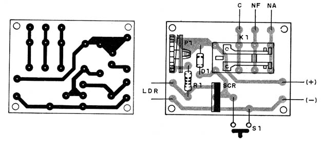    Figura 2 – Placa de circuito impresso para a montagem
