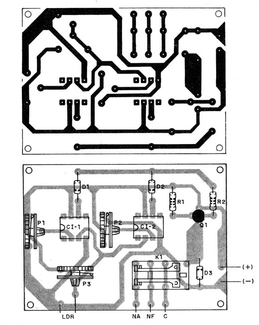 Figura 2 – Placa de circuito impresso para a montagem
Figura 2 – Placa de circuito impresso para a montagem