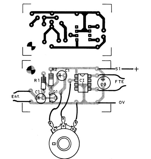     Figura 2 – Placa de circuito impresso para a montagem
