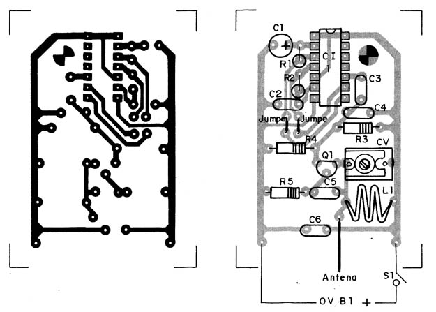 Figura 2 – Placa de circuito impresso para a montagem
Figura 2 – Placa de circuito impresso para a montagem