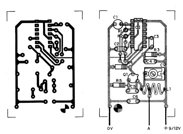 Figura 2 – Placa de circuito impresso para a montagem.
Figura 2 – Placa de circuito impresso para a montagem.