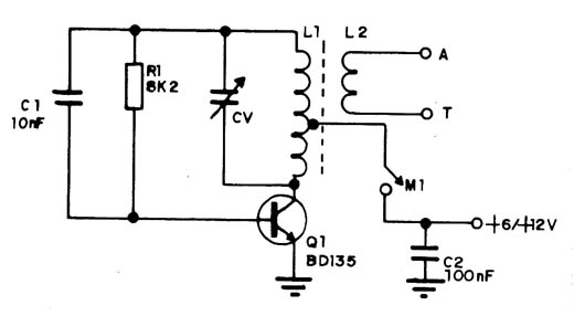 Figura 1- Diagrama completo do transmissor CW
Figura 1- Diagrama completo do transmissor CW