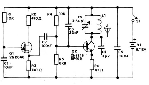 Figura 1 – Diagrama do anti-espião de FM
Figura 1 – Diagrama do anti-espião de FM