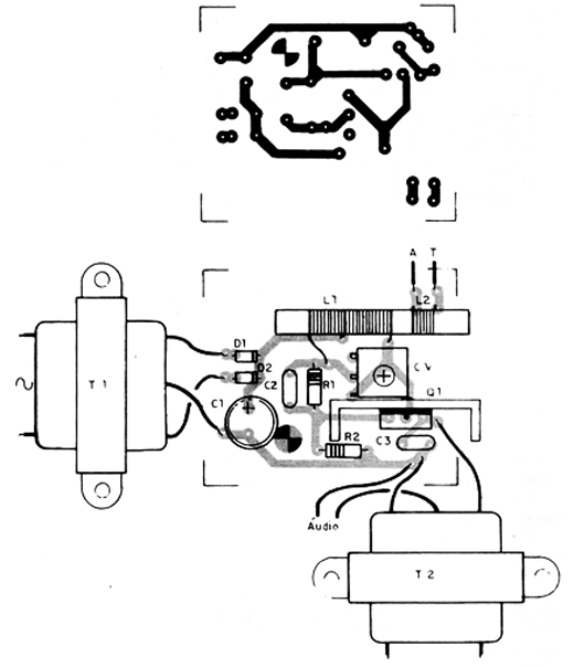 Figura 2 – Placa de circuito impresso para a montagem
Figura 2 – Placa de circuito impresso para a montagem