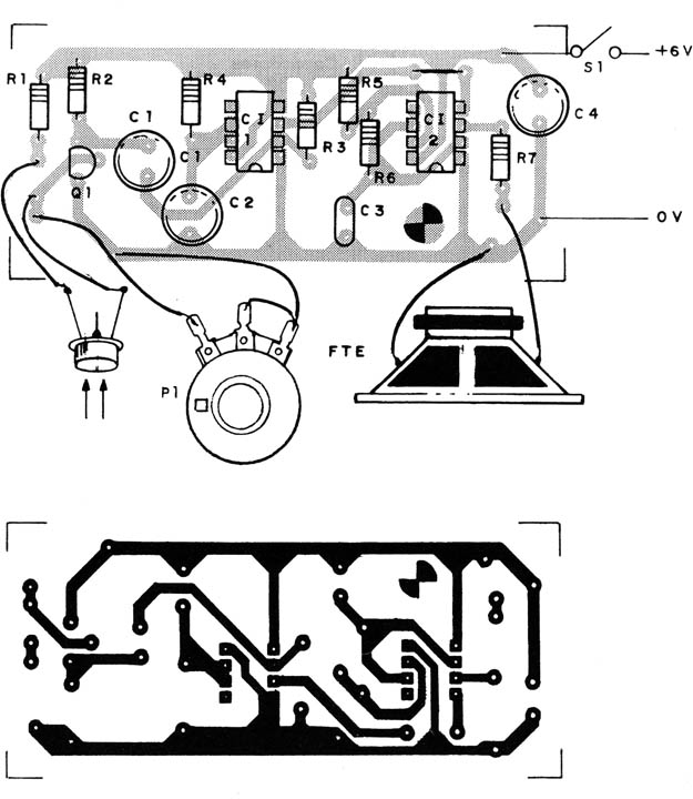Figura 2 – Montagem numa placa de circuito impresso
Figura 2 – Montagem numa placa de circuito impresso