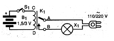 Figura 1 – Circuito do relé experimental.
Figura 1 – Circuito do relé experimental.